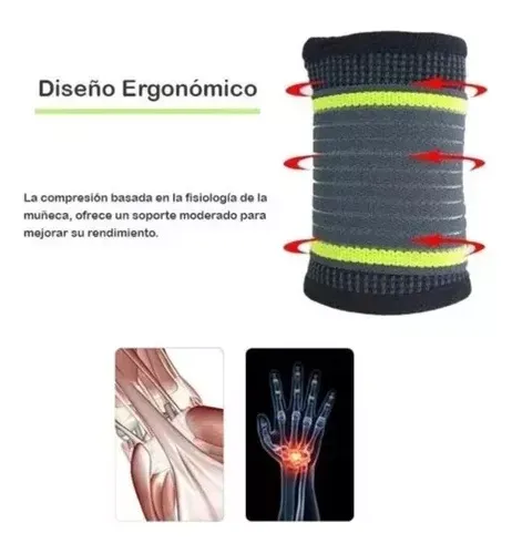 Muñequera Elástica De Compresión Deportiva Lc002 Ajustable