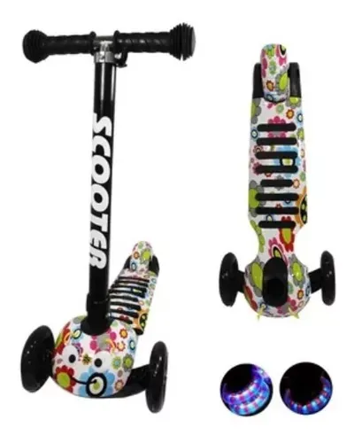 Patineta Scooter Sencilla Para Niños Forma Gusano