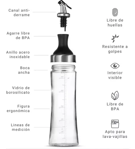 Dispensador Aceite De Oliva Y Vinagre - Set X 2 Aceitera