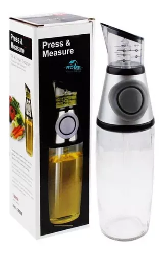 Dispensador Botella De Vidrio Para Aceite Con Medidor 500ml