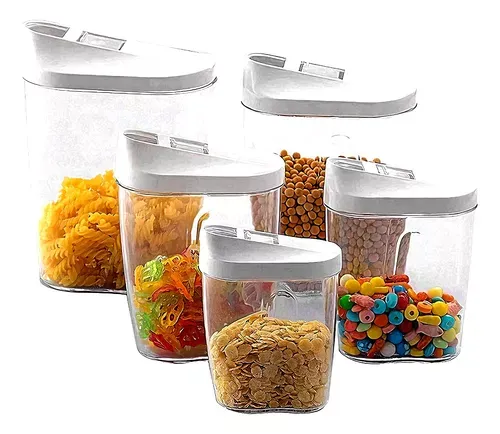 Contenedor Organizador De Cocina Despensa Plástico Set X5