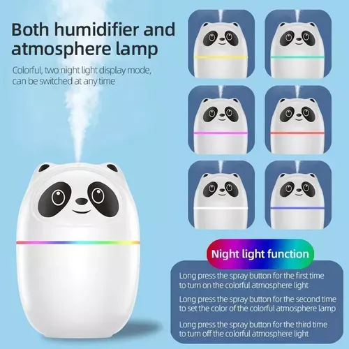 Humidificador De Aire Pandas Cute, Difusor De Aceite Esencia