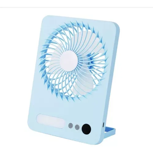 Ventilador Lampara De Escritorio Usb Plegable Jk-f668 Azul