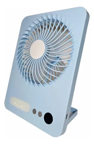 Ventilador Lampara De Escritorio Usb Plegable Jk-f668 Azul