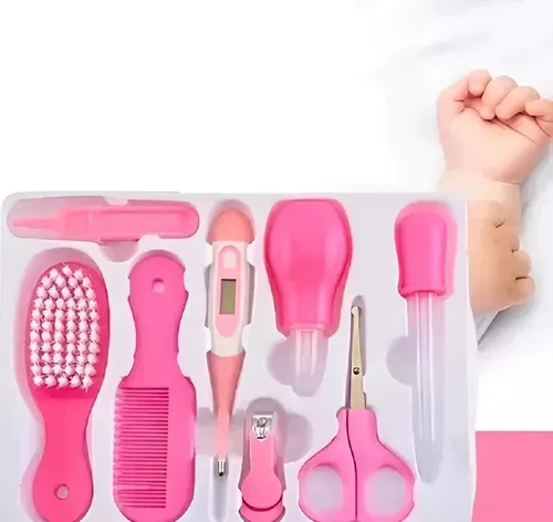 Set Aseo Para Bebes 10 Piezas Higiene Manicure Roro Cuidado Bebe Rosado Generica Cuidado Bebé Set Higiene rosa - x 10