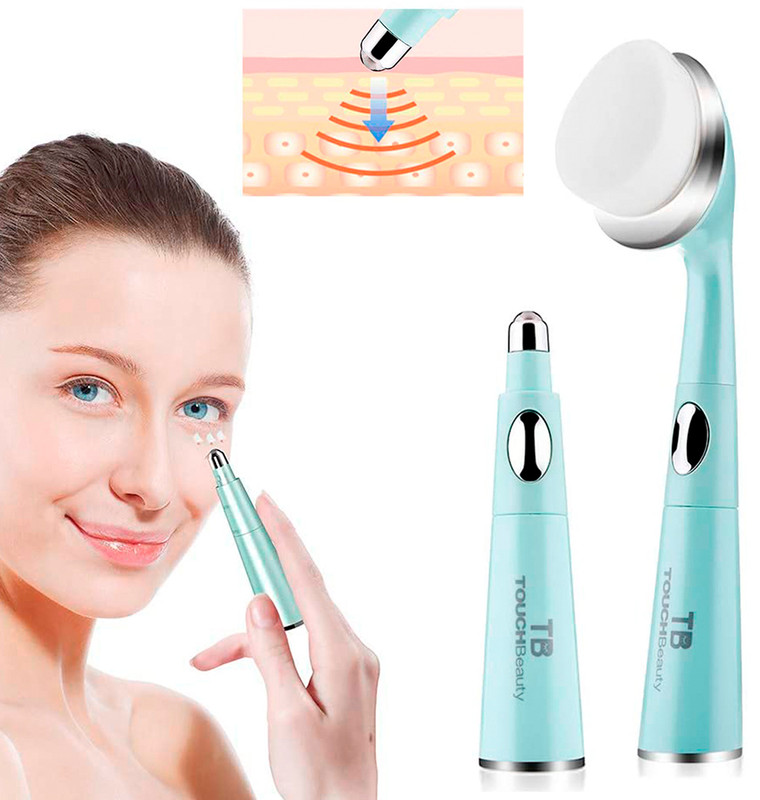 Cepillo de limpieza facial 5 en 1: juego de cepillos giratorios  impermeables para la cara, limpieza profunda, exfoliante suave, eliminación  de puntos