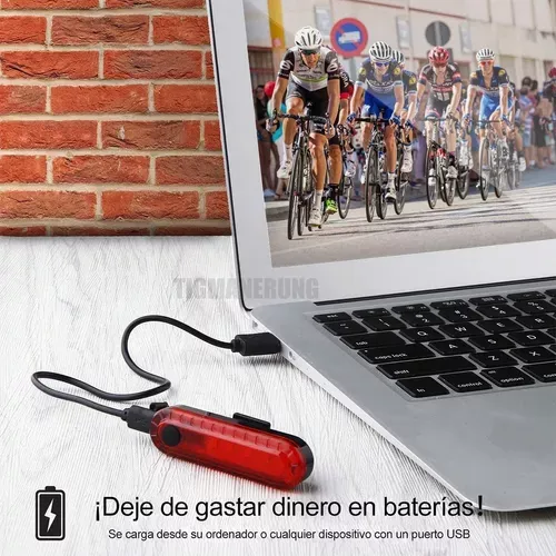 2 Luces Usb Recargable Led Estrobo Para Bicicleta 4 Modos