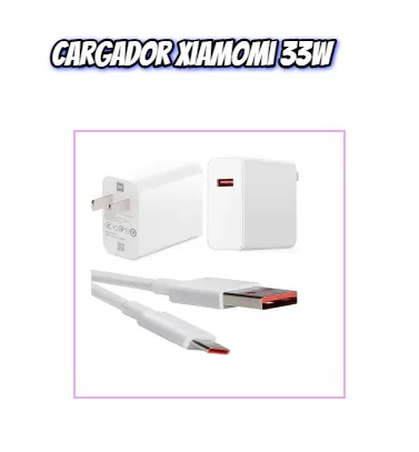 Cargador Xiaomi 33w + Obsequio Soporte De Pared Para Celular