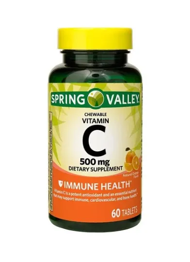 Vitamina C 500 Mg Spring Valley Salud Inmune Inmunológico 60 Tabletas 