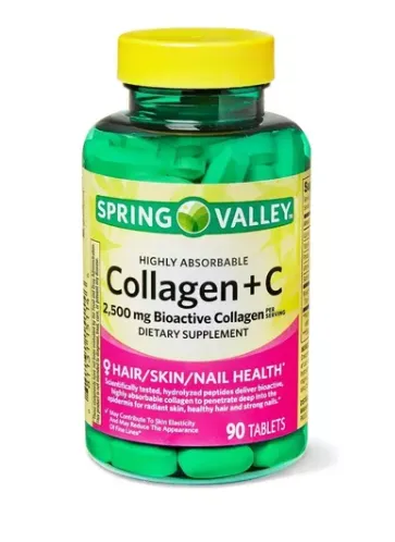 Spring Valley Colágeno + C 2500mg 90 Tabletas 