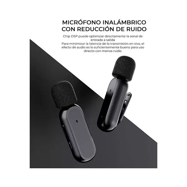 Microfono Solapa K61 Dual Mic With Battery Case(Tc+Iphone)