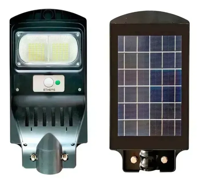 Lampara De Exterior Solar Led 30w Sensor De Luz Y Soporte
