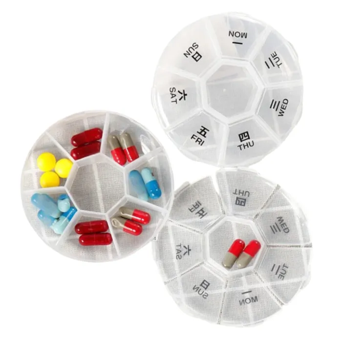 Pastillero Semanal Giratorio Porta Pastillas Organizador