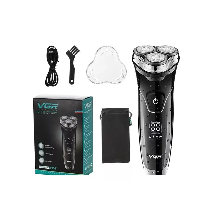 Afeitadora Recargable VGR V-318 Men Shaver Pantalla LED