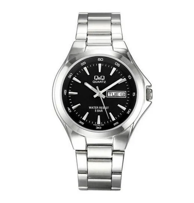 Reloj Q&q Qyq Analogo De Hombre A164j202y Acero + Estuche