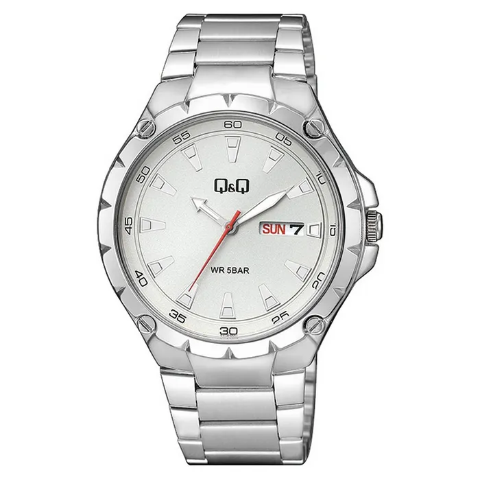 Reloj Para Hombre Q&q Qyq A216j201y Calendario + Estuche