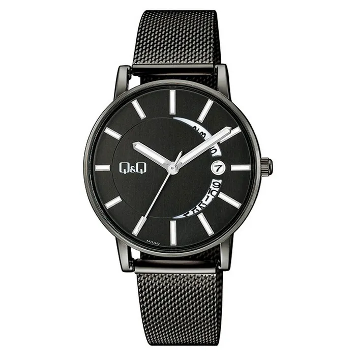 Reloj Para Hombre Qyq Q&q A478j402y Negro Pavonado + Estuche