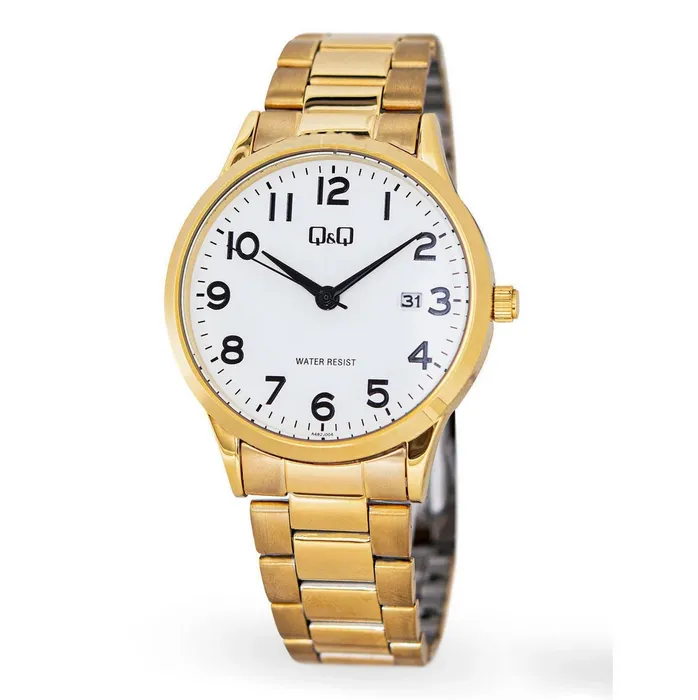 Reloj Q&q Qyq Analogo De Hombre A482j004y Acero + Estuche