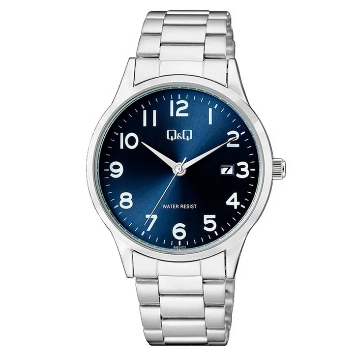 Reloj Q&q Hombre Análogo A482j215y Calendario Acero +estuche