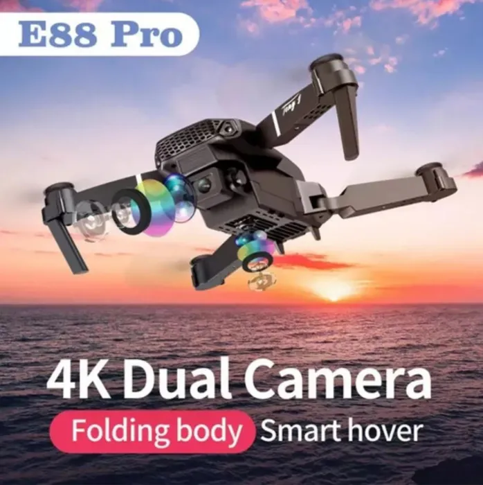 Drone Doble Cámara 4k Estuche Control Wifi Luz Led