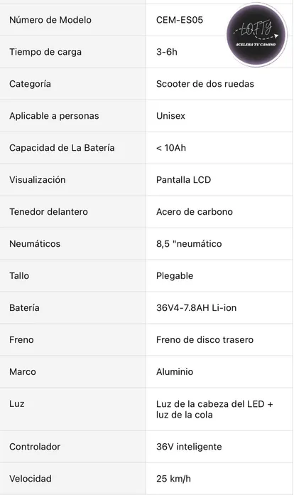 Patineta Scooters Eléctrica 25km LOFTY Plegable 