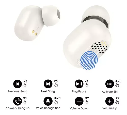 Audífonos In-ear Inalámbricos Bluetooth Luz Led Micrófono