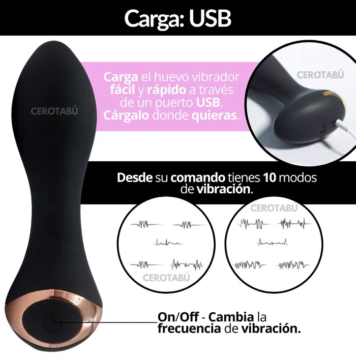 Vibrador Plug Anal Recargable App A Distancia Diseño Lujo