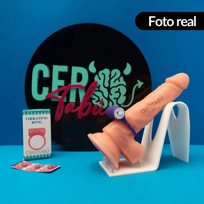 Anillo Vibrador Pene Retardante Eyaculación Texturizado 