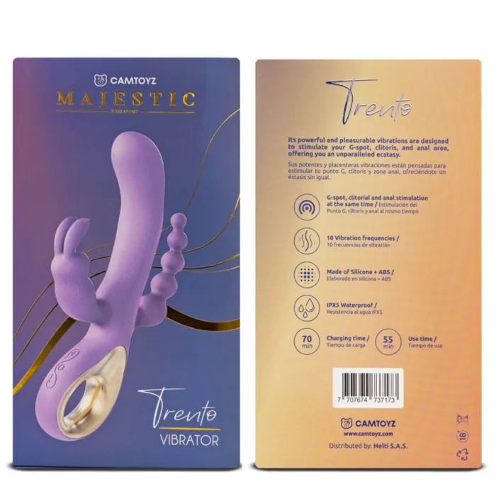 Vibrador Triple Estimulacion Punto G Clitoris Y Zona Anal 10 Modo De Vibracion De Alta Gama (Recargable)