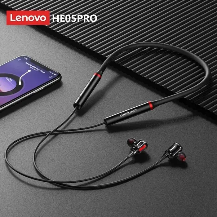 Auriculares Inalámbricos Lenovo HE05X Ⅱ Con Banda Magnética Para El Cuello Bluetooth 5,0