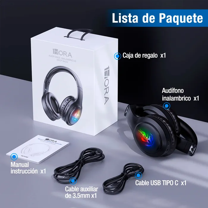 Diadema Gamer  Bluetooth Original 1Hora AUT202