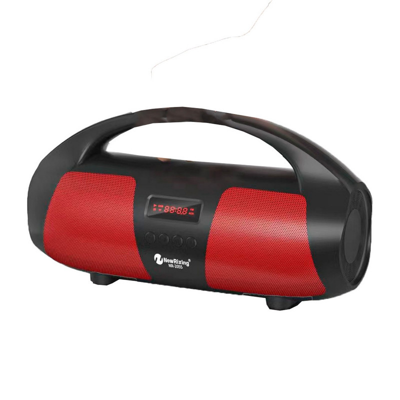 Bocina Parlante Mi Portable Bluetooth Nr-2025 + Microfono Rojo