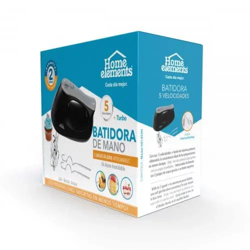 Batidora Home Elements Eléctrica De 5 Velocidades + Turbo