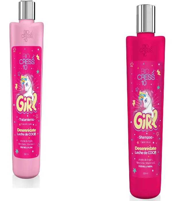 Kit Shampoo Mas Tratamiento Girl Desenredante Leche De Coco 500ml