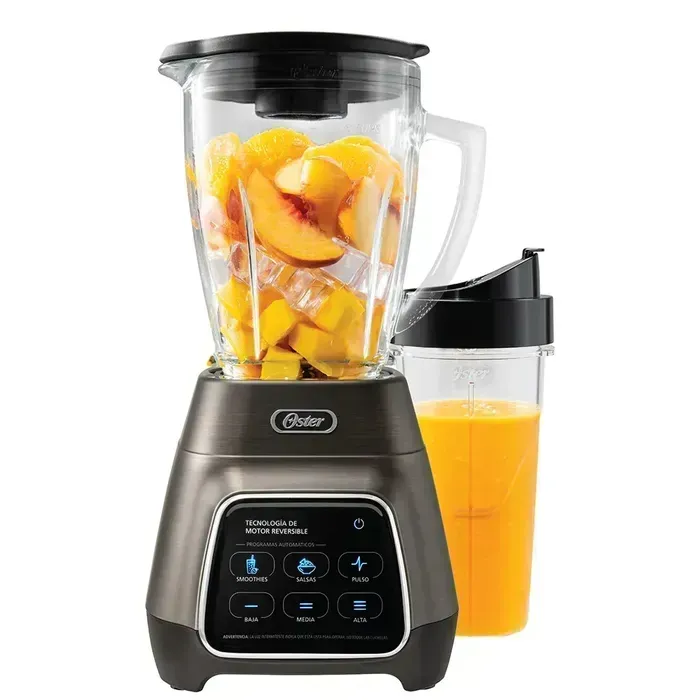 Licuadora Touch Oster Programas Automáticos Con Tecnología Reversible, Pantalla Táctil y Vaso BLend-N-Go BLSTPYG1312XBG