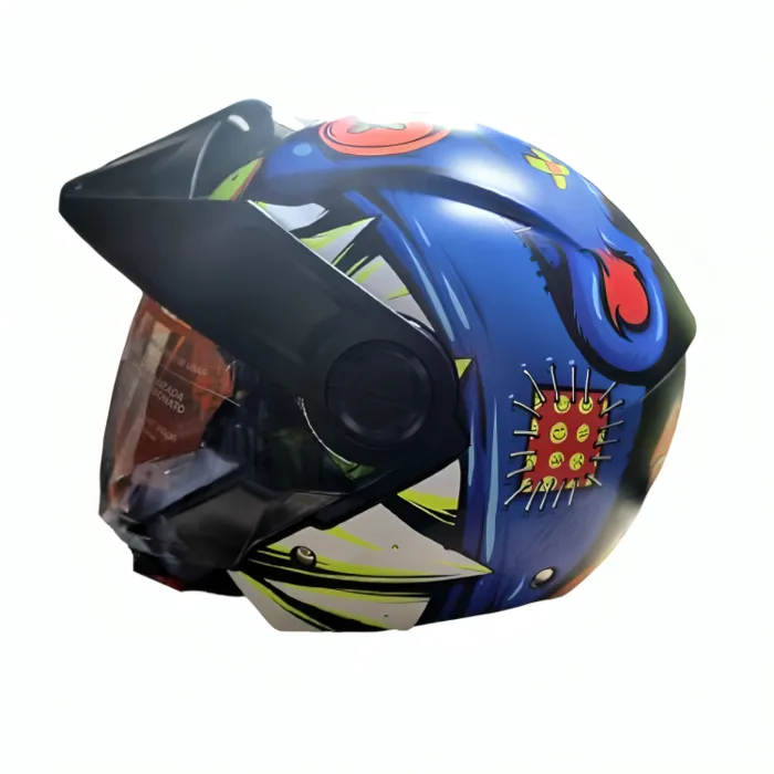 Casco Abierto Hro 202  Insane Azul Mate Talla:S