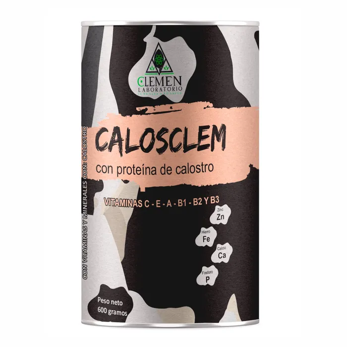 Proteina de Calostro Bovino, Magnesio y Biotina Calosclem x 600gr Polvo