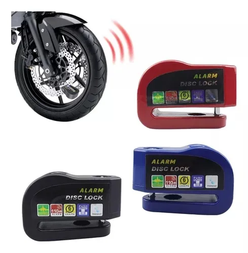 Candado  Alarma Freno De Disco para Moto, Bicicleta, Patineta en  acero inoxidable 