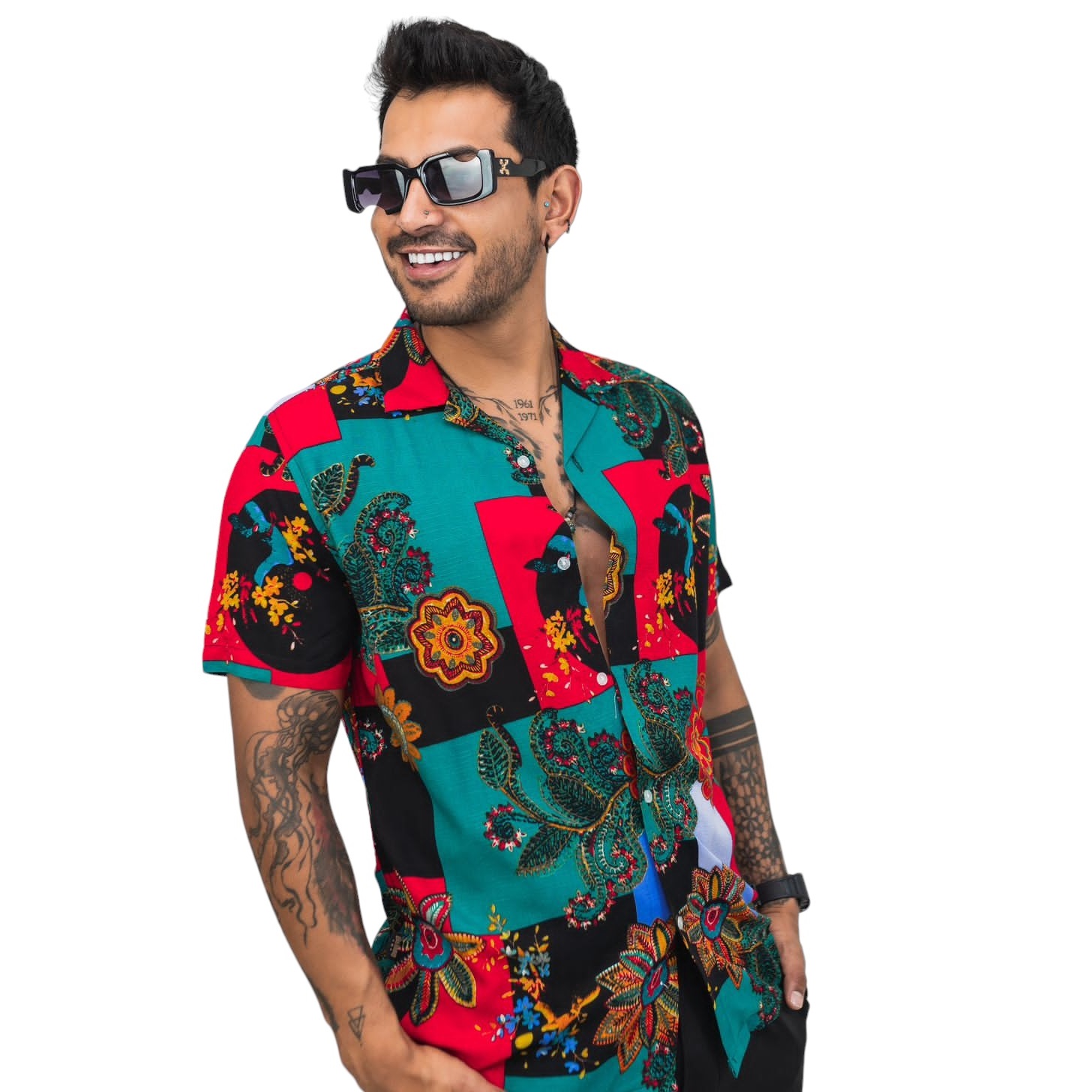 Camisa En Chalis Para Hombre - Diseño Mandala