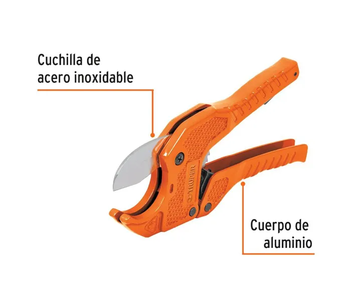 Cortador De Tubo Plástico, Capacidad De Corte 1-5/8", TRUPER 