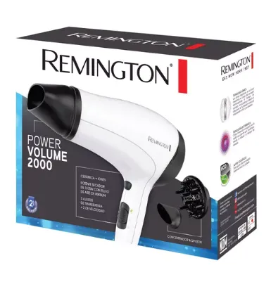 Secador Remington Power Volumen 2000, Iones Y Cerámica D3015 Color Blanco 