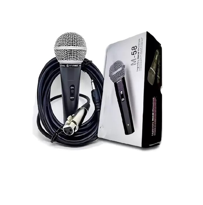 Microfono Alambrico Dinámico Vocal Cable Cóncavo