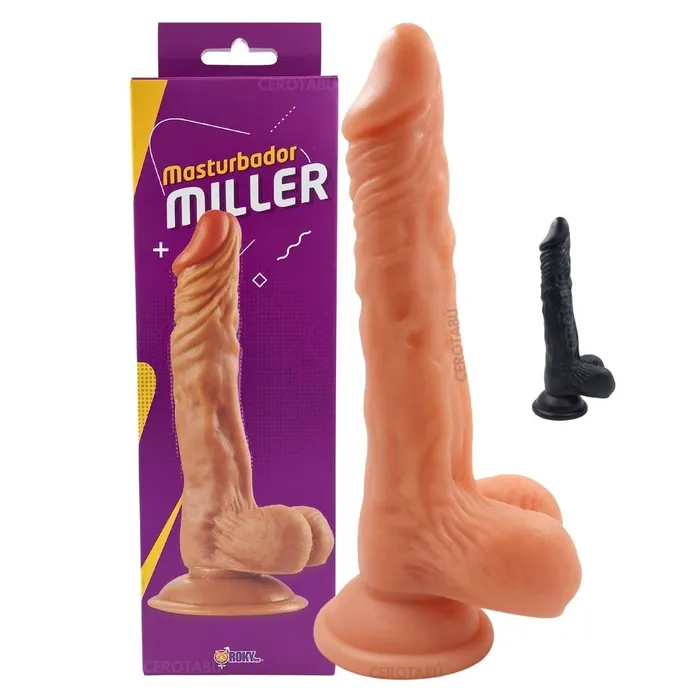 Dildo Realista Consolador Texturizado Con Chupa Silicona 20,5cm 