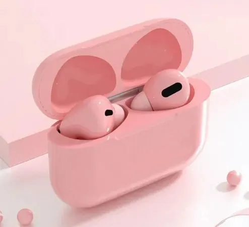 AirPods F-130 Rosado: Sonido Excepcional + Forro Y Cuerda Anticaida