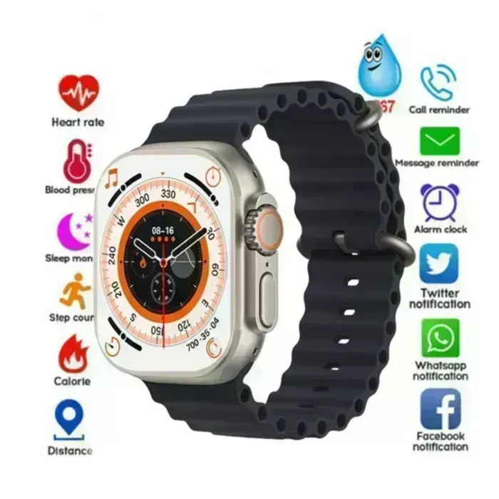 Smartwatch Ultra 8 T800 Reloj Inteligente Serie 8 Gama Alta 2024 + Manilla Extra De Obsequio