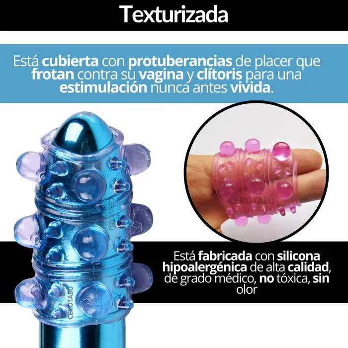 Funda Para Pene Anillo Retardante Masculino Texturizado