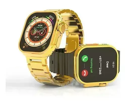 Smartwatch X8 Ultra Max Golden Edition + Pulso Negro Original W&O 
