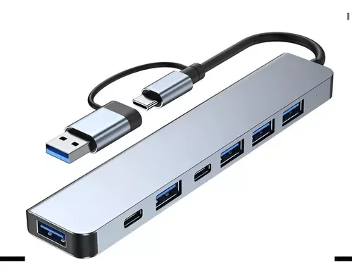 Hub Adaptador Usb 3.0 Tipo C 7 En 2 Multifuncional Universal