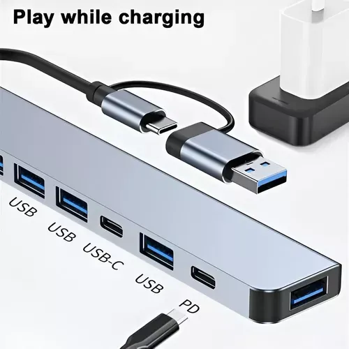 Hub Adaptador Usb 3.0 Tipo C 7 En 2 Multifuncional Universal