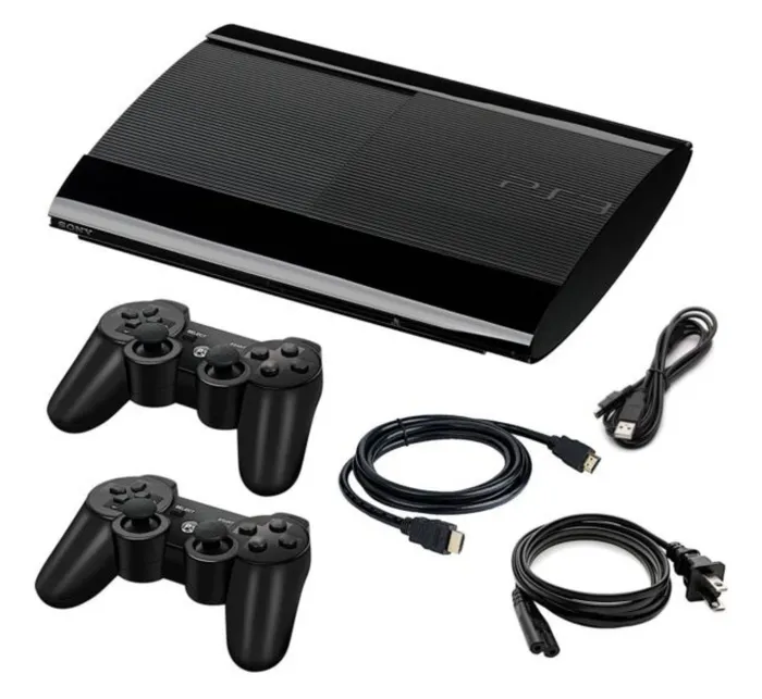 Playstation 3 500gb Rf+2 Controles+33 Juegos Negro